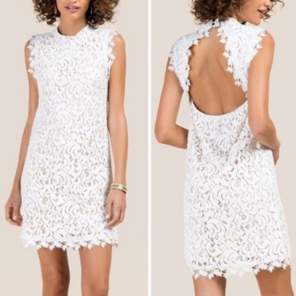 Francesca's Collections Dresses & Skirts - Francesca’s Open Back Lace Shift Dress
